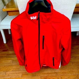 Helly Hansen Large Red Men's Waterproof, Windproof, and Breathable Rain Jacket